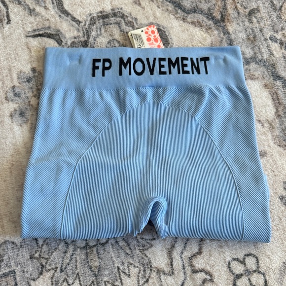 FP Movement Blue Ribbed Shorts - Picture 4 of 4
